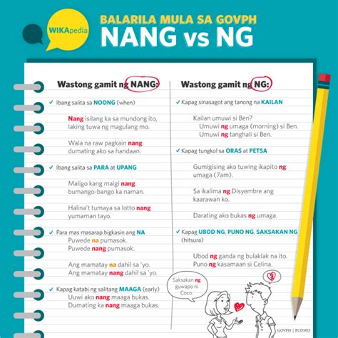 ng vs nang|ang vs ng tagalog.